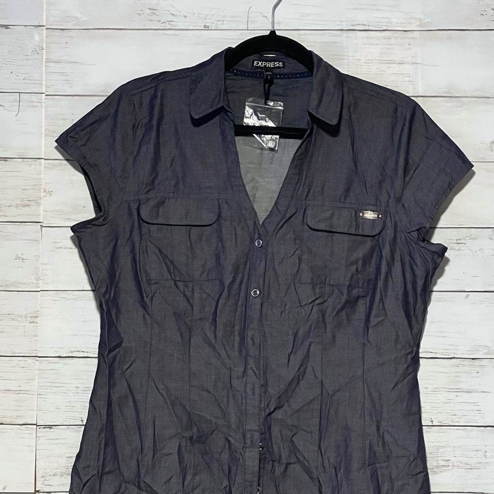 Express Charcoal Button Down Shirt